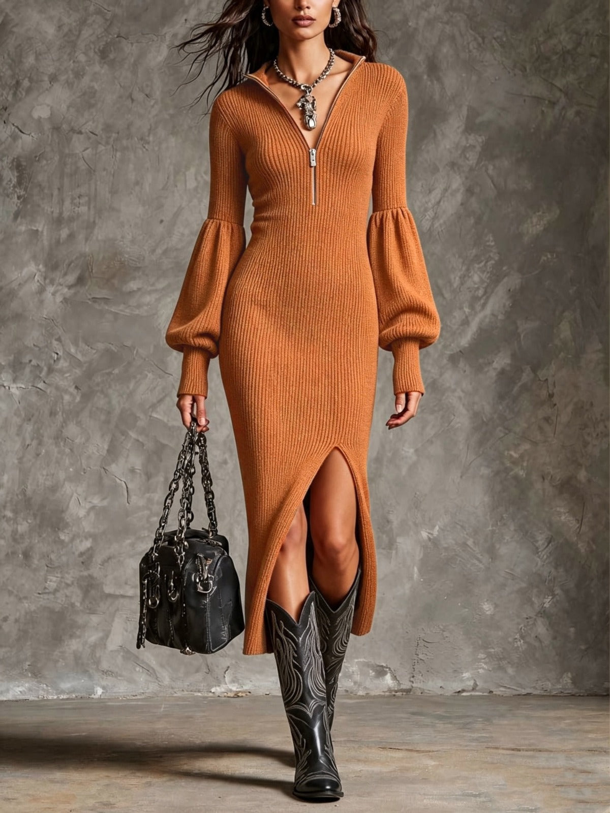 Chiara, vestido cómodo con antebrazos anchos