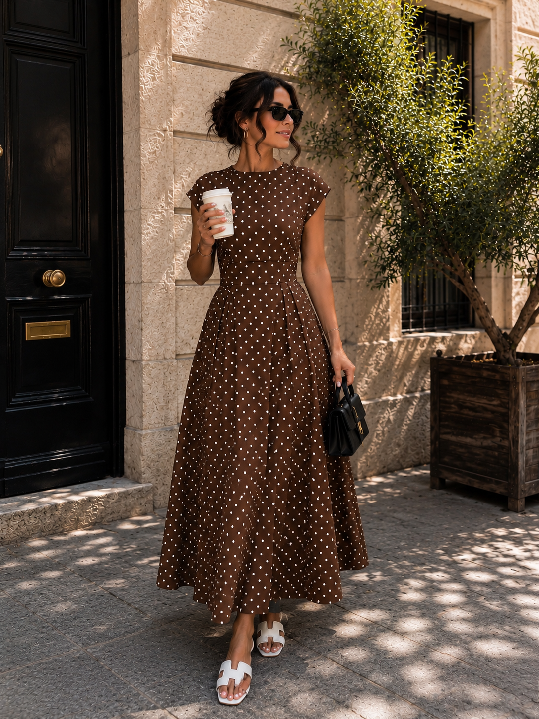 Vestido Midi Ceñido Estampado