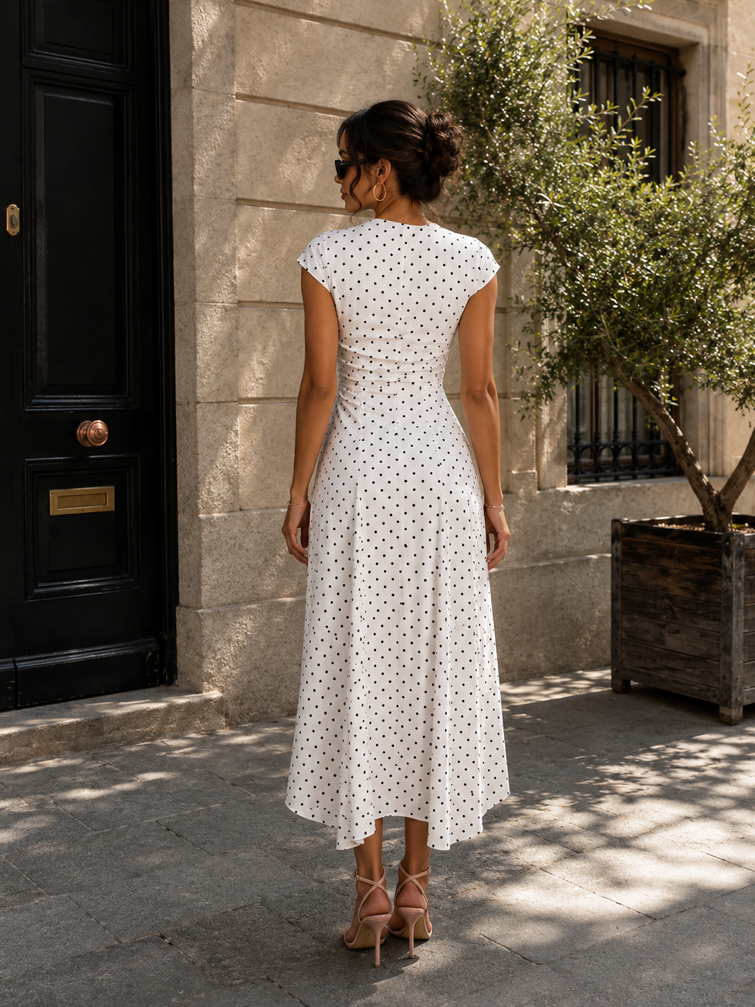 Vestido Midi Ceñido Estampado