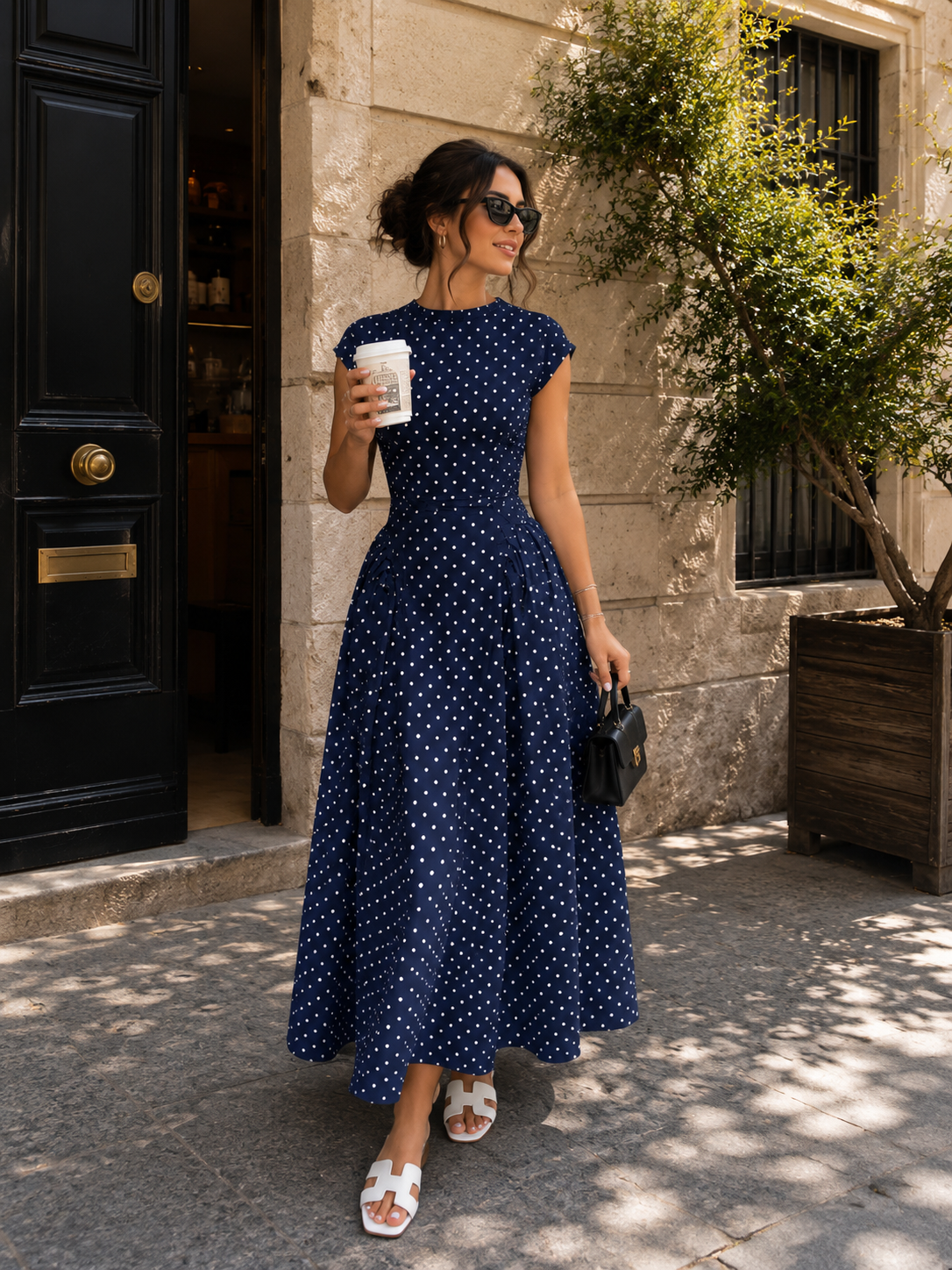 Vestido Midi Ceñido Estampado
