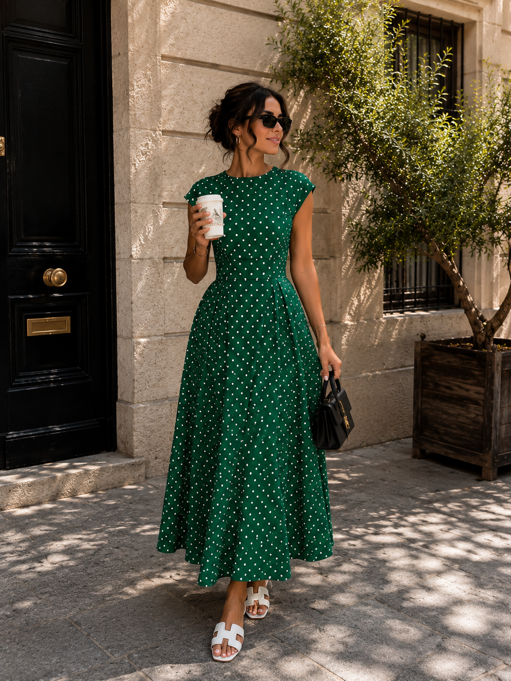 Vestido Midi Ceñido Estampado