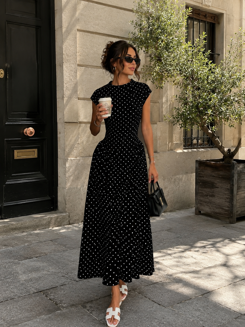 Vestido Midi Ceñido Estampado