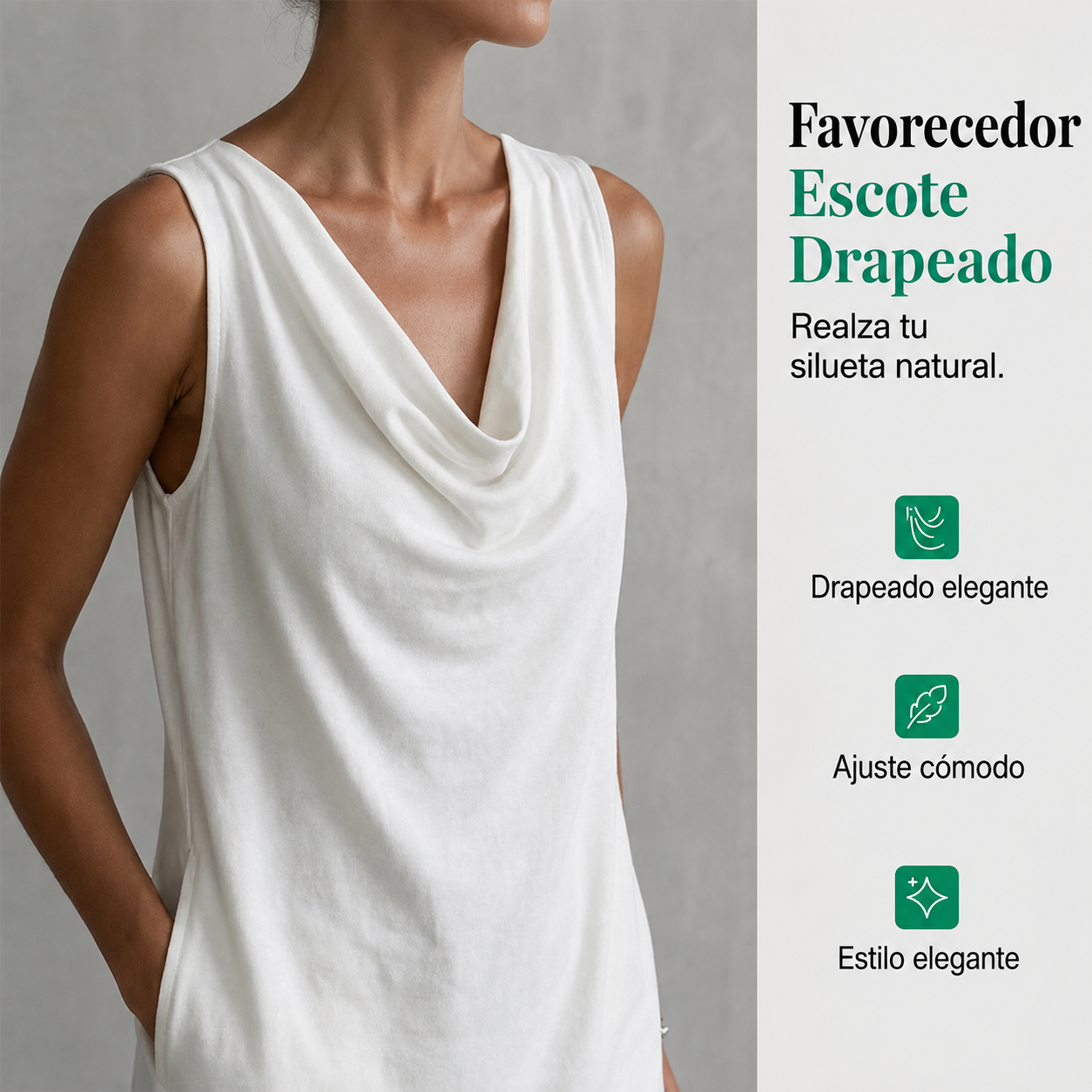 Vestido Corto cuello caido