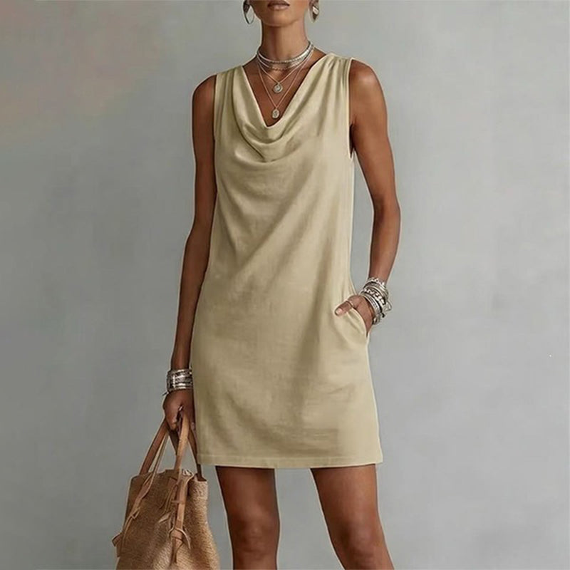 Vestido Corto cuello caido