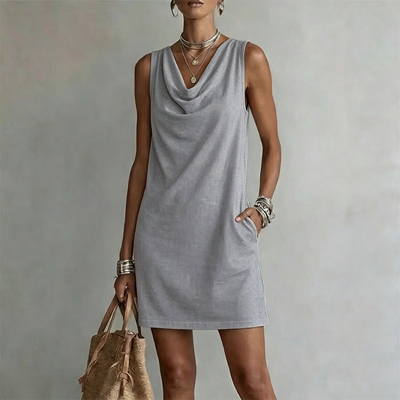 Vestido Corto cuello caido