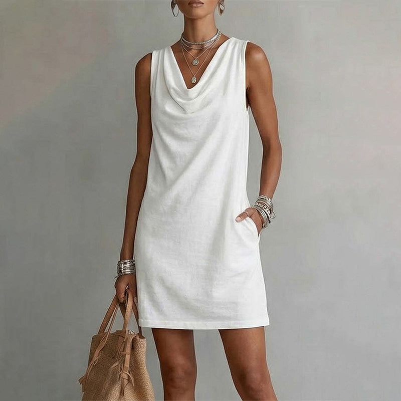 Vestido Corto cuello caido