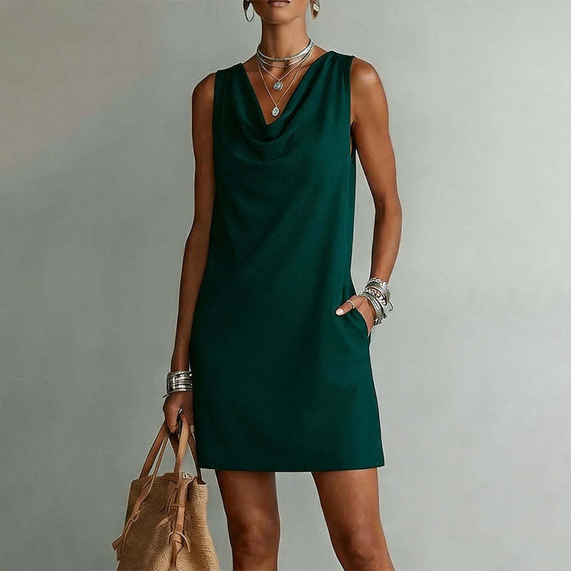 Vestido Corto cuello caido